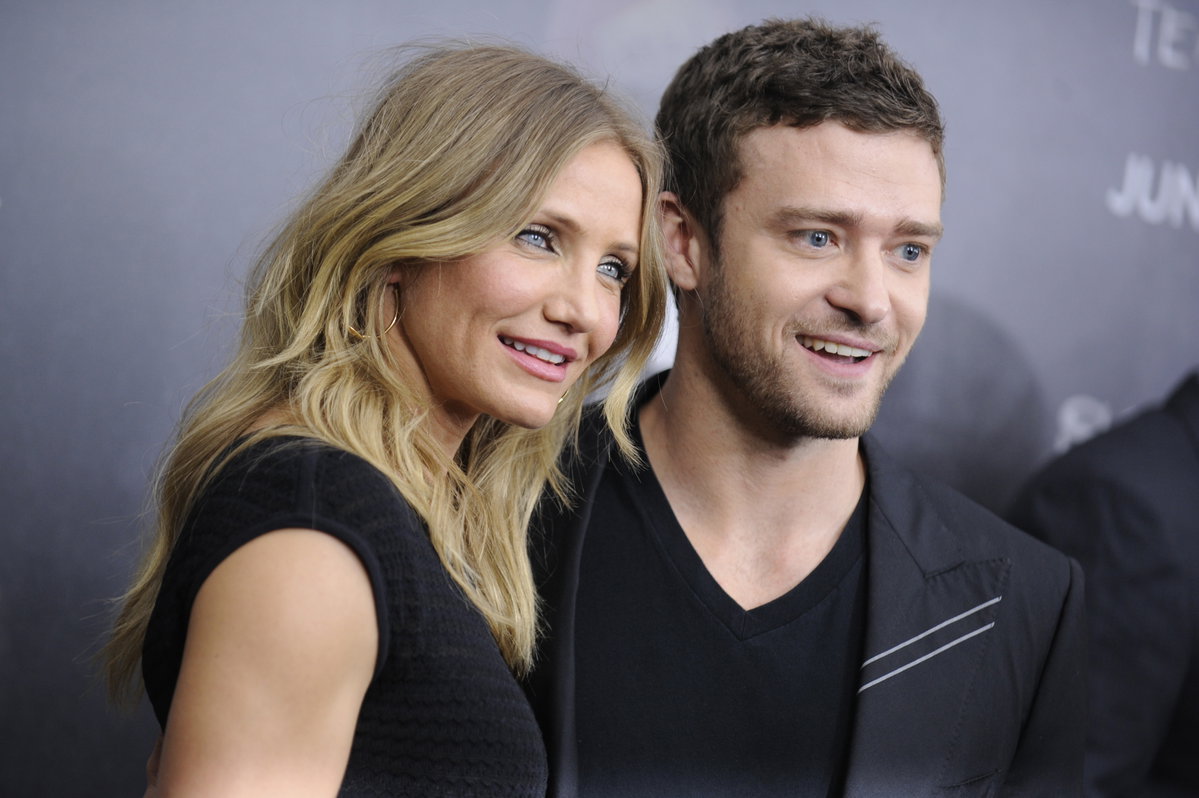 Cameron Diaz und Justin Timberlake lächeln