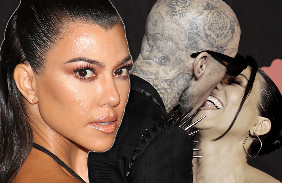 Kourtney Kardashian und Travis Barker knutschen