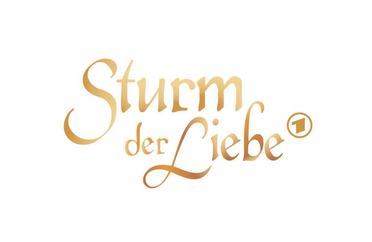 Sturm der Liebe Schrift auf weißem Hintergrund