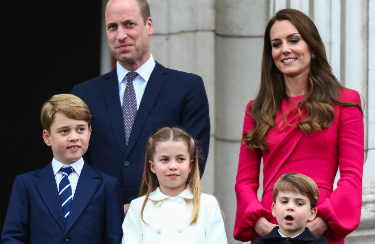 Prinz William und Prinzessin Kate mit ihren Kindern George, Charlotte und Louis