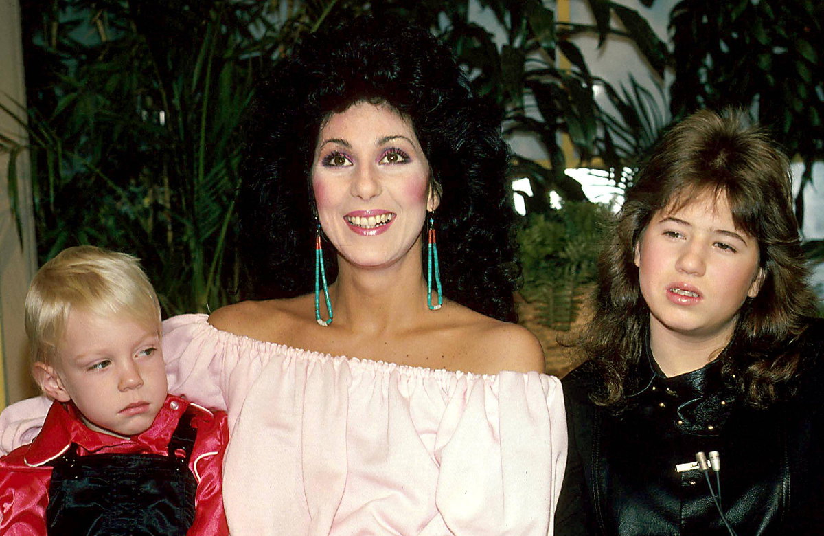 Cher mit ihren Kindern Chaz Bono und Elijah Blue Allman
