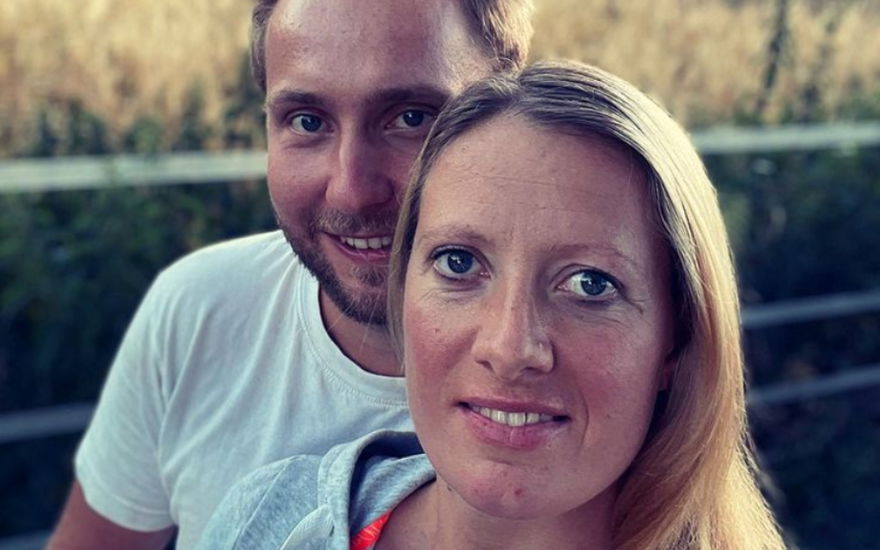 Nils Dwortzak und Denise Munding glücklich
