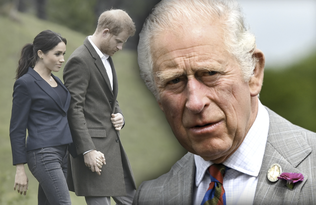 Harry und Meghan Hand in Hand, ernst