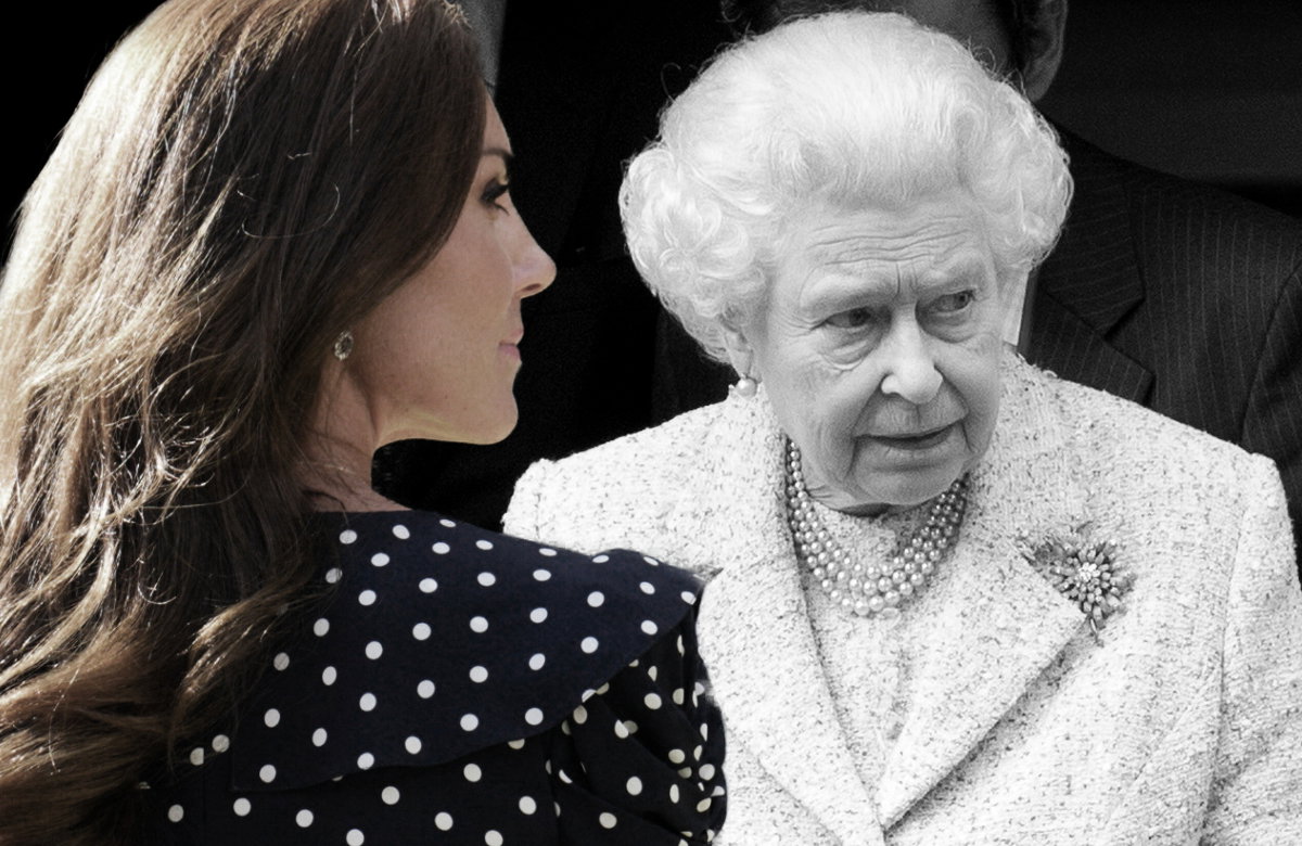 Prinzessin Kate von der Seite, Queen Elizabeth II. guckt skeptisch