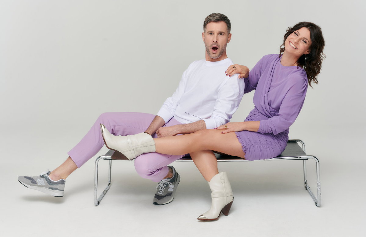 Jochen Schropp & Marlene Lufen albern herum