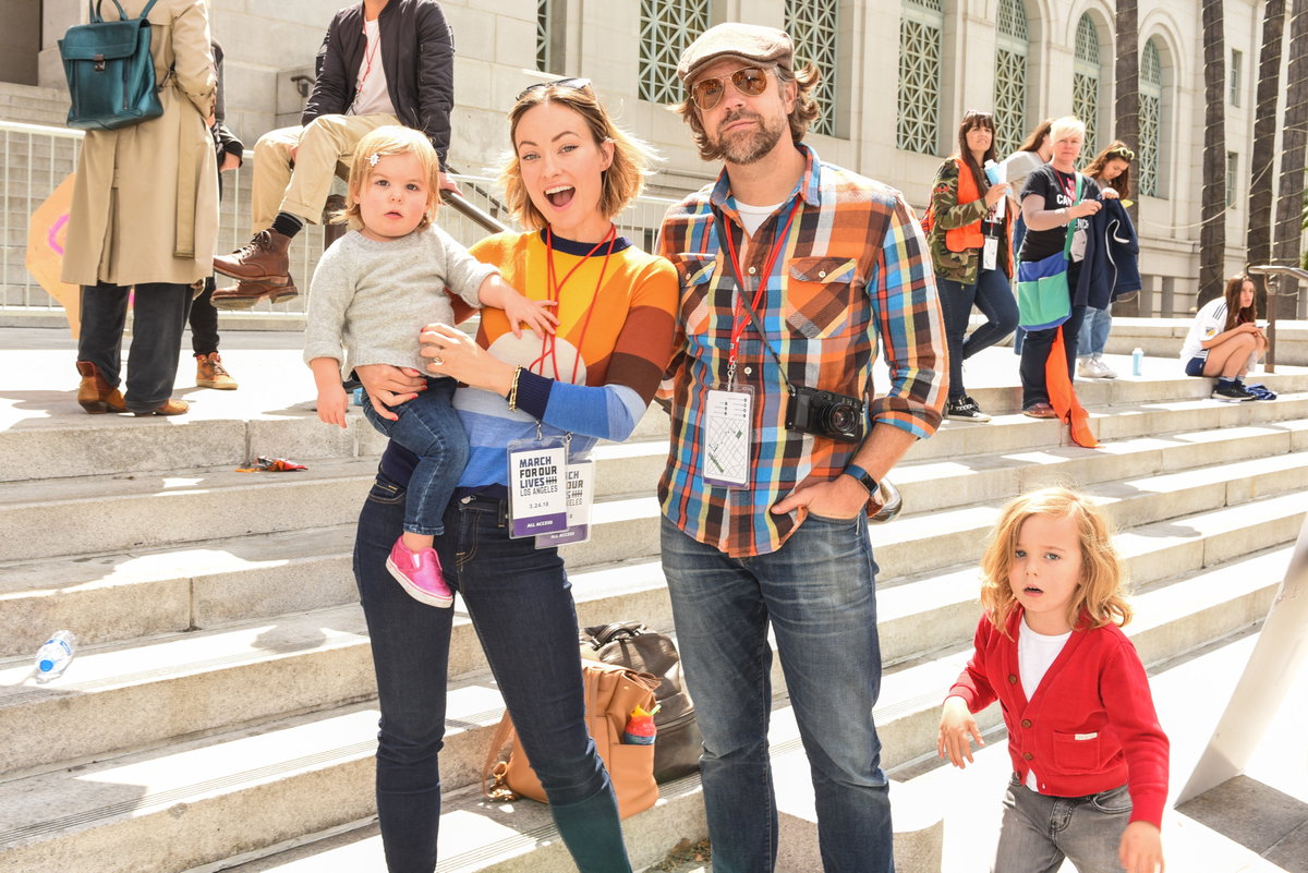 Olivia Wilde mit Ex-Verlobtem Jason Sudeikis und den gemeinsamen Kindern Daisy und Otis
