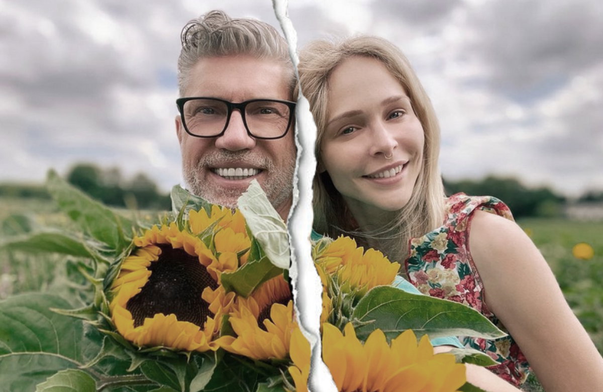 Thomas Behrend und Theresia Fischer mit einem Trennungsriss