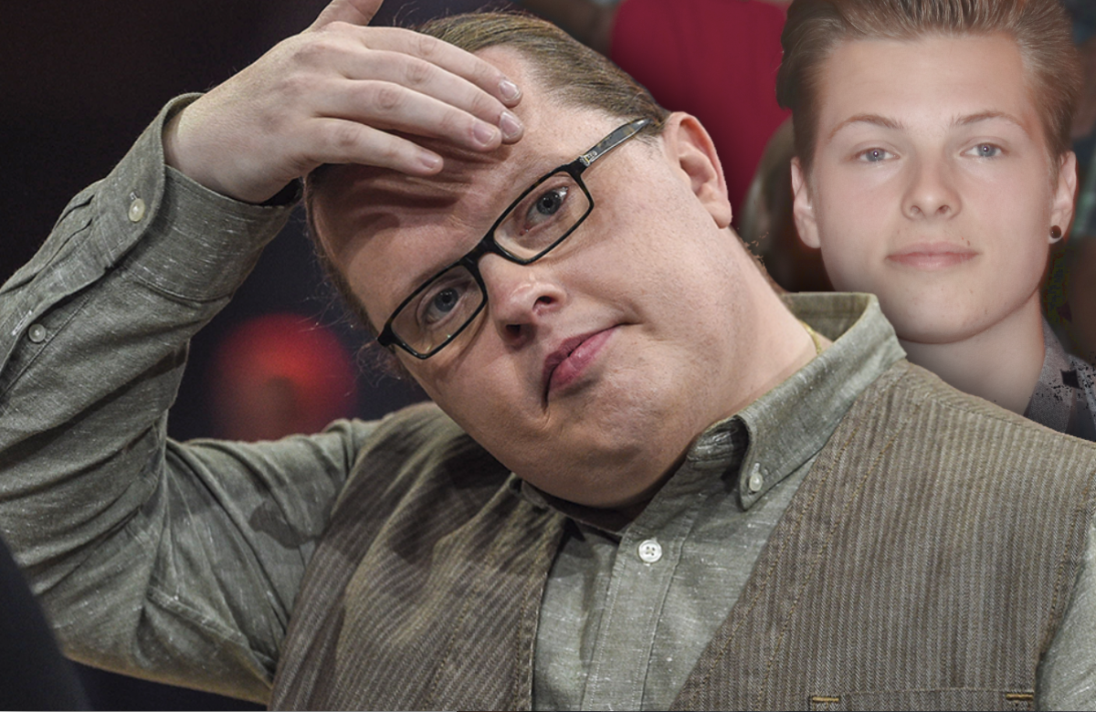 Angelo Kelly besorgt - im Hintergrund Sohn Gabriel Kelly