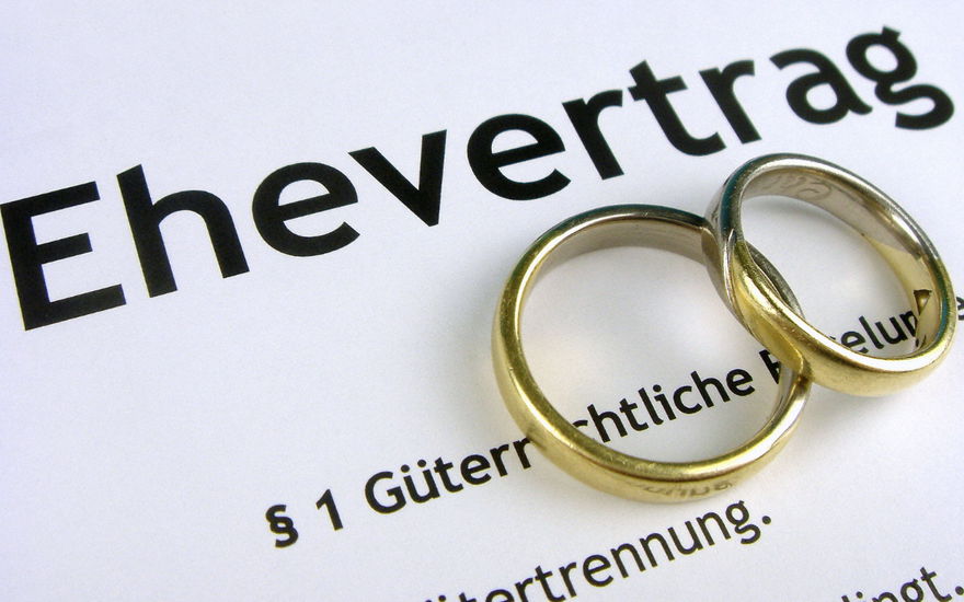 Ein Ehevertrag bietet Vorteile für beide Partner