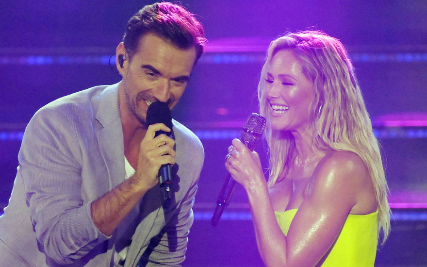 Florian Silbereisen und Helene Fischer performen