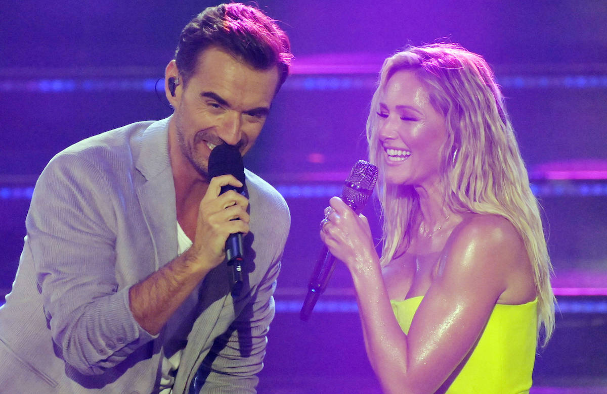 Florian Silbereisen und Helene Fischer performen