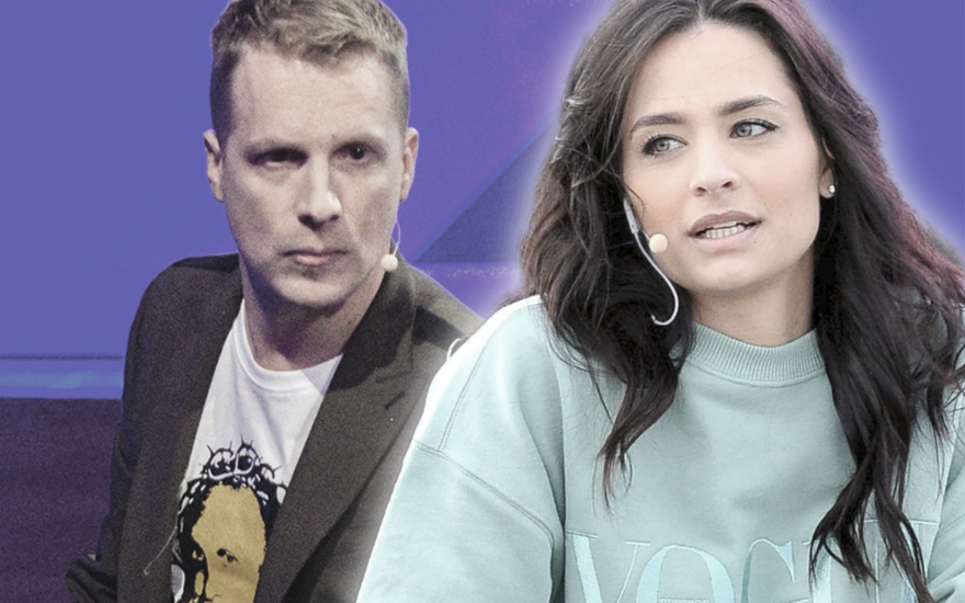 Amira und Oliver Pocher gucken ernst