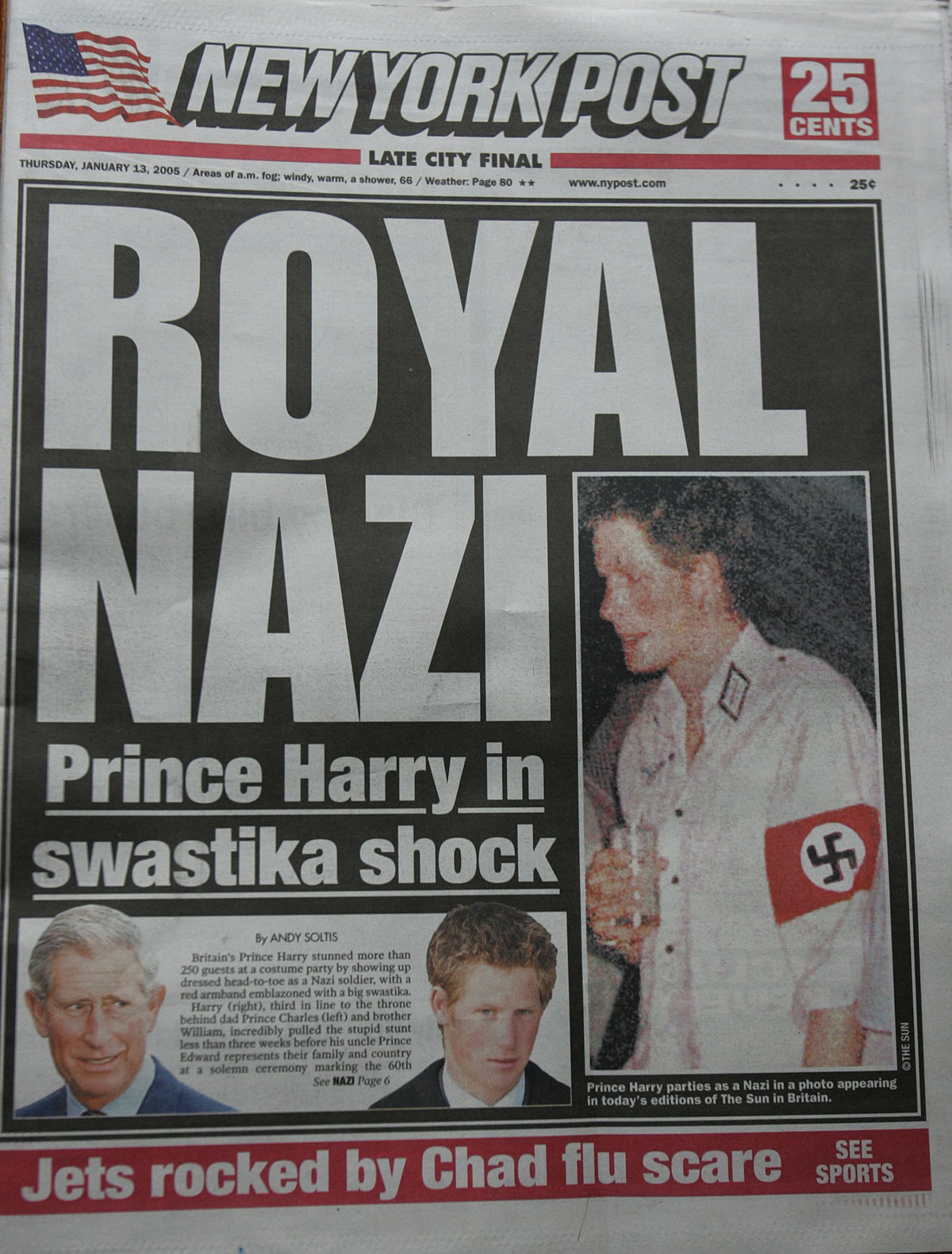 Prinz Harry: Nazi-Skandal "New York Post"