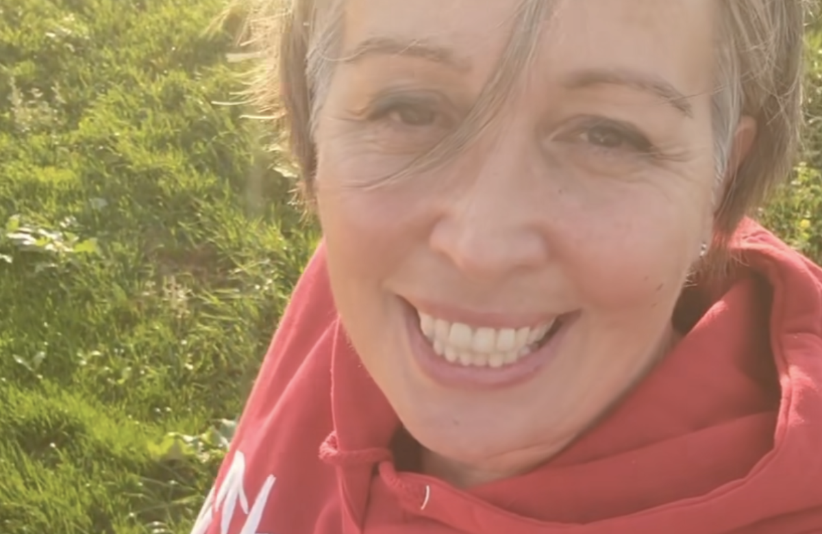 Christine strahlt