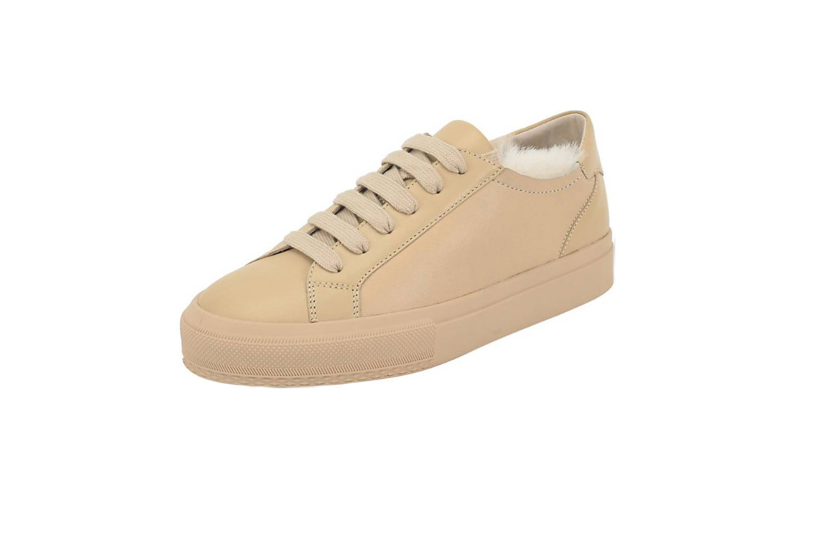 Beige Sneaker mit Futter