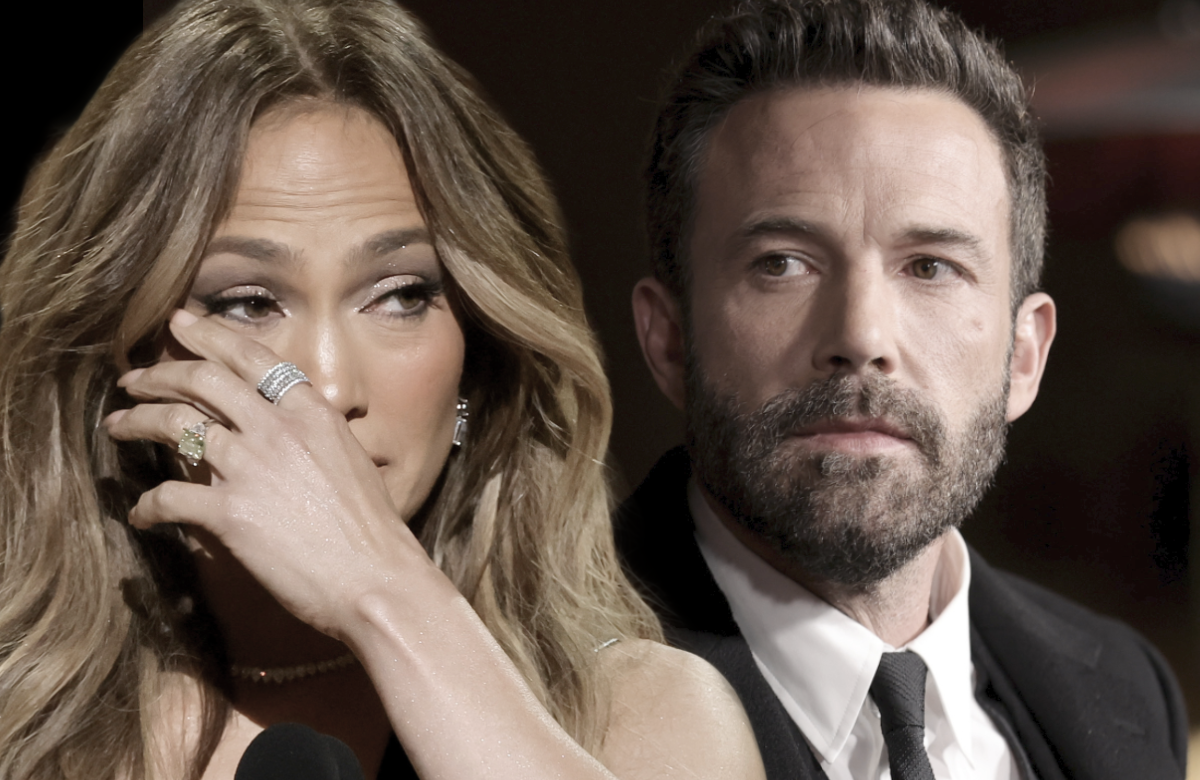 Jennifer Lopez weint, Ben Affleck ernst, Collage