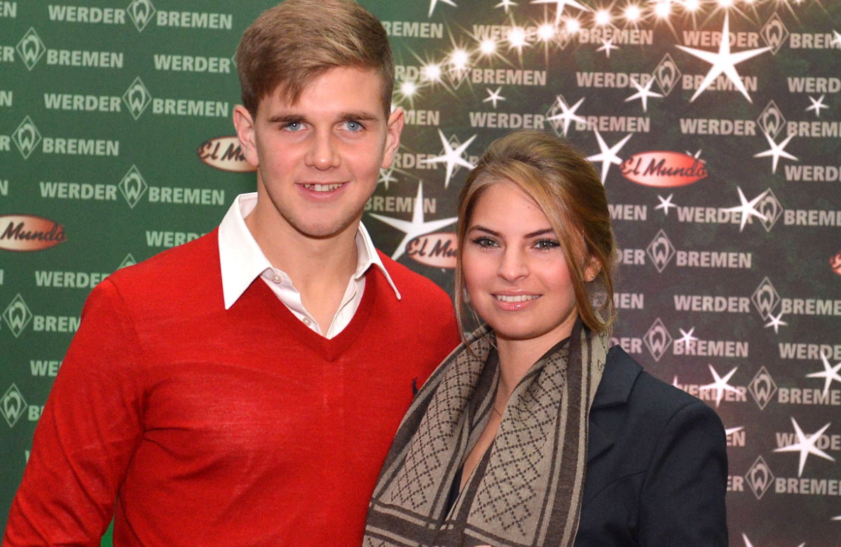 Niclas und Lisa Füllkrug 2012 bei der Weihnachtsfeier vom SV Werder Bremen