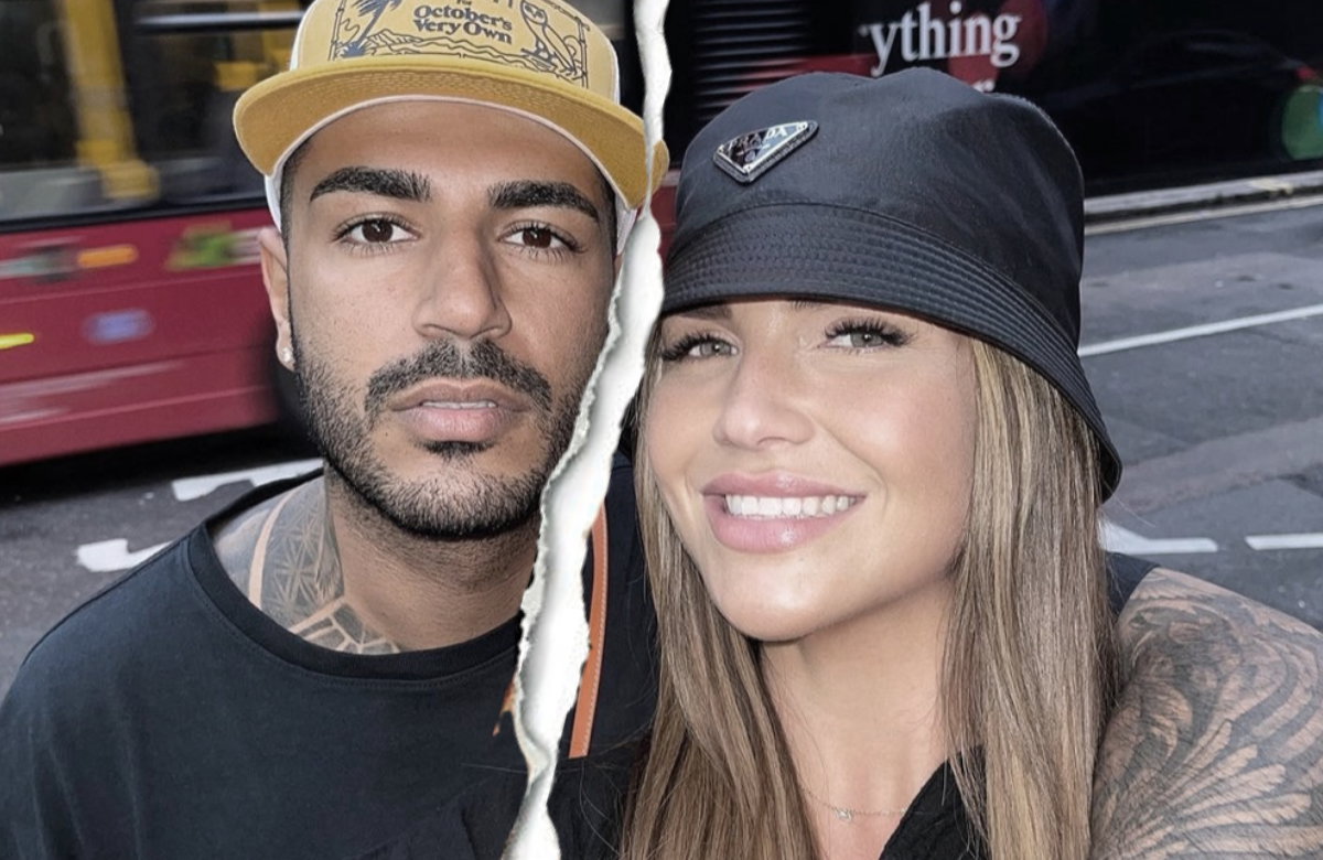 Selfie von Influencerin Novalanalove und DJ Jeezy mit Riss in der Mitte