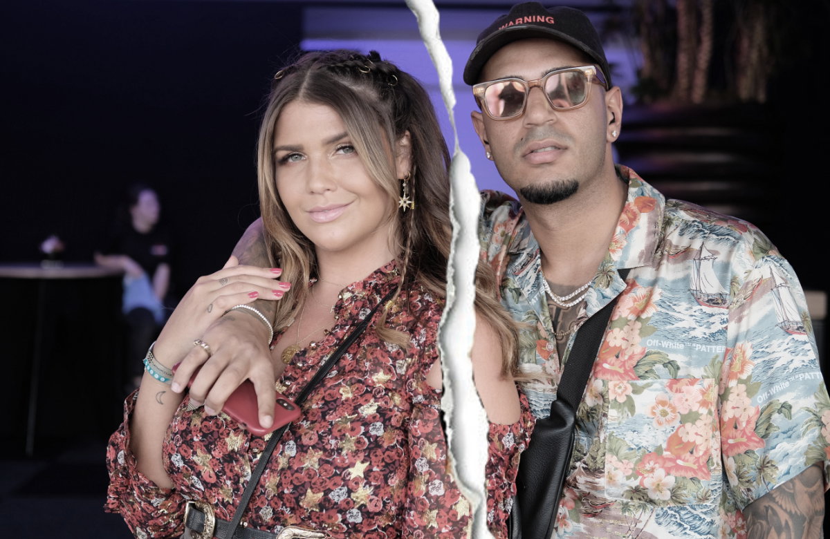 Novalanalove und DJ Yeezy Arm in Arm mit Riss zwischen ihnen