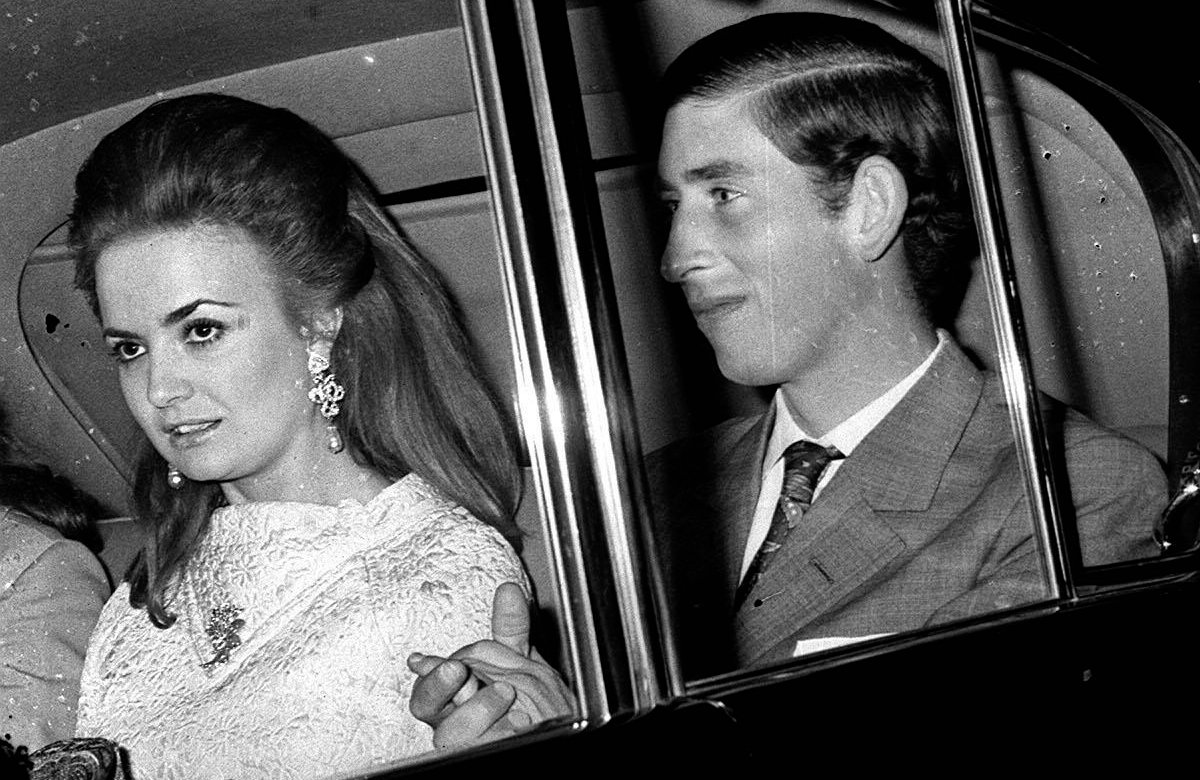 Prinz Charles mit Lucia Santa Cruz im Auto