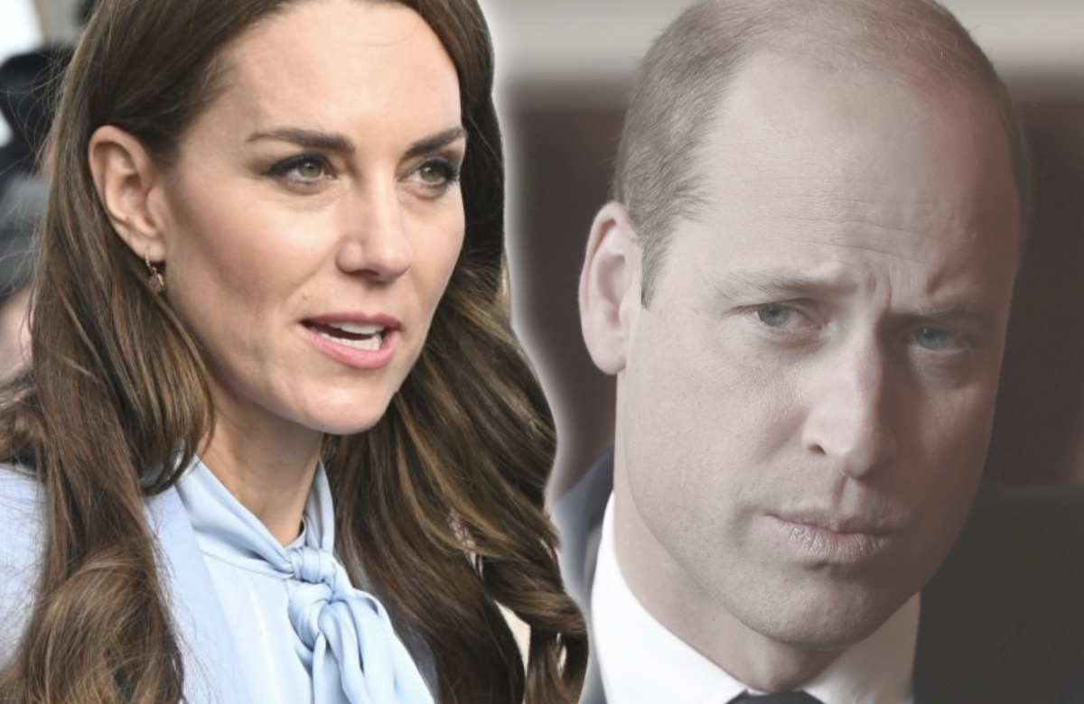 Prinzessin Kate und Prinz William gucken ernst, Collage