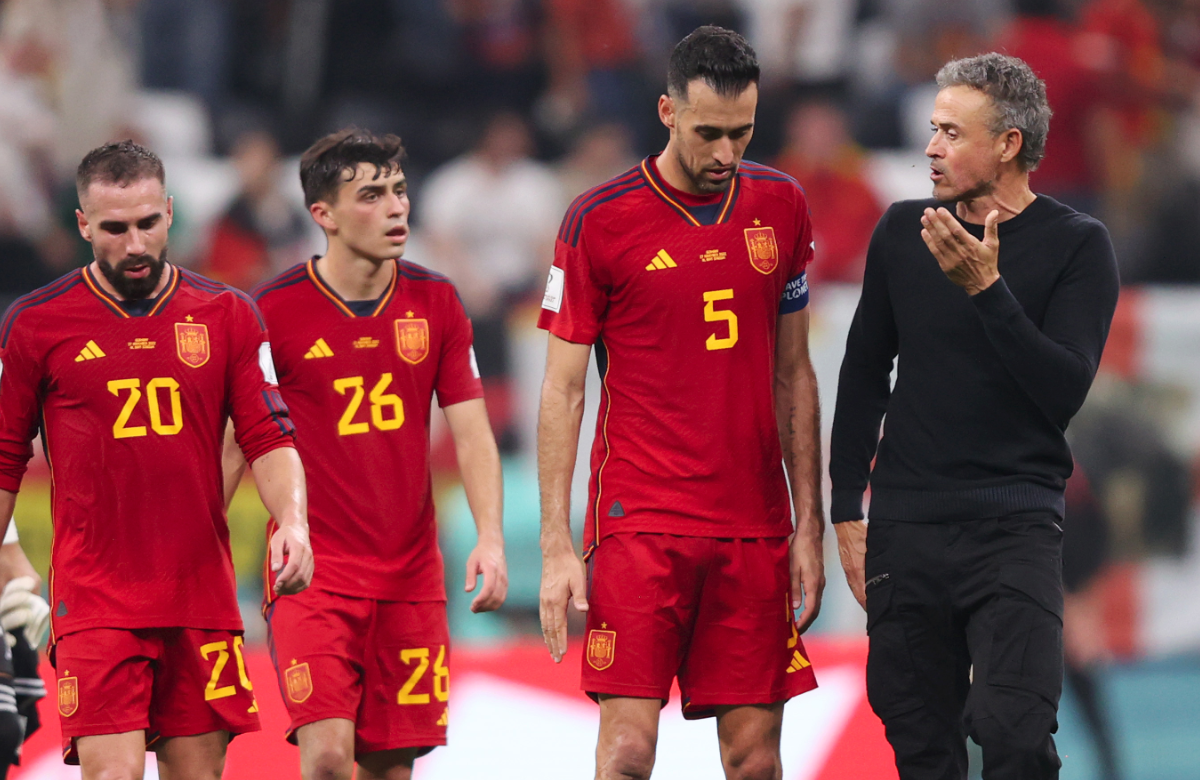WM 2022: Spaniens Nationaltrainer Luis Enrique beim Vorrunden-Spiel Deutschland gegen Spanien