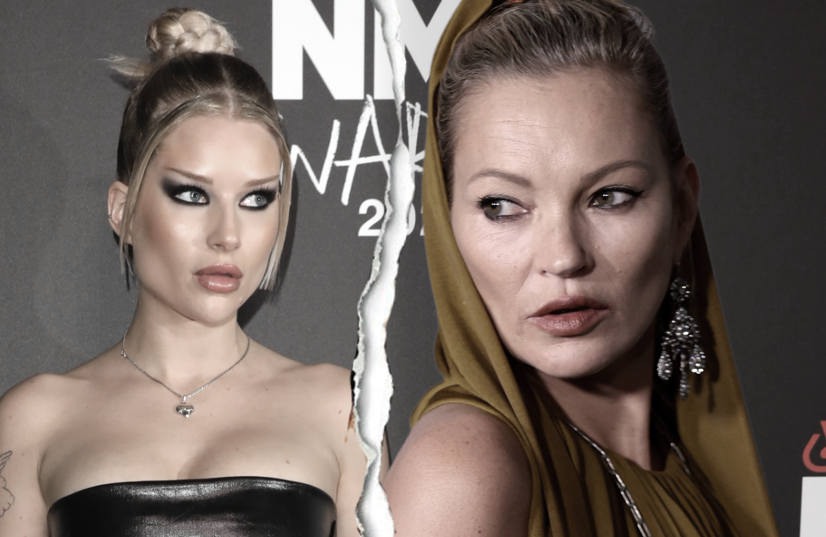 Lottie und Kate Moss ernst, Riss in der Mitte