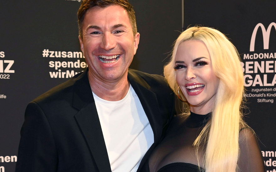 Lucas Cordalis und Daniela Katzenberger lachen