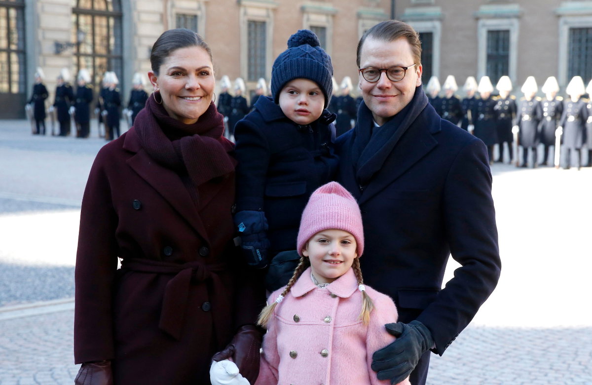 Prinzessin Victoria und Prinz Daniel mit ihren Kindern Estelle und Oscar