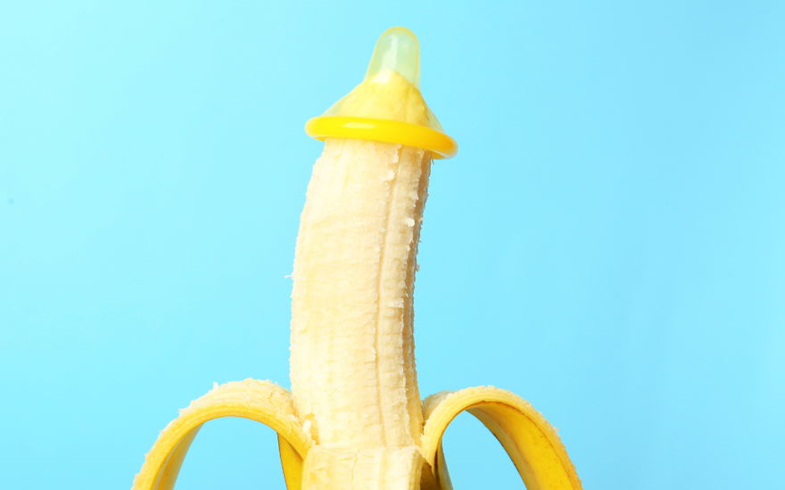 Banane mit Kondom