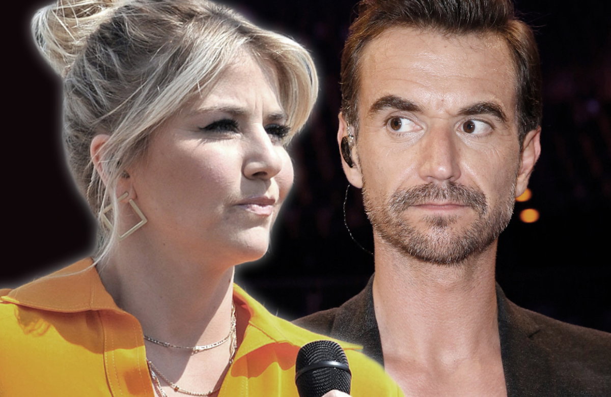 Collage Beatrice Egli schaut genervt, Florian Silbereisen guckt traurig zur Seite