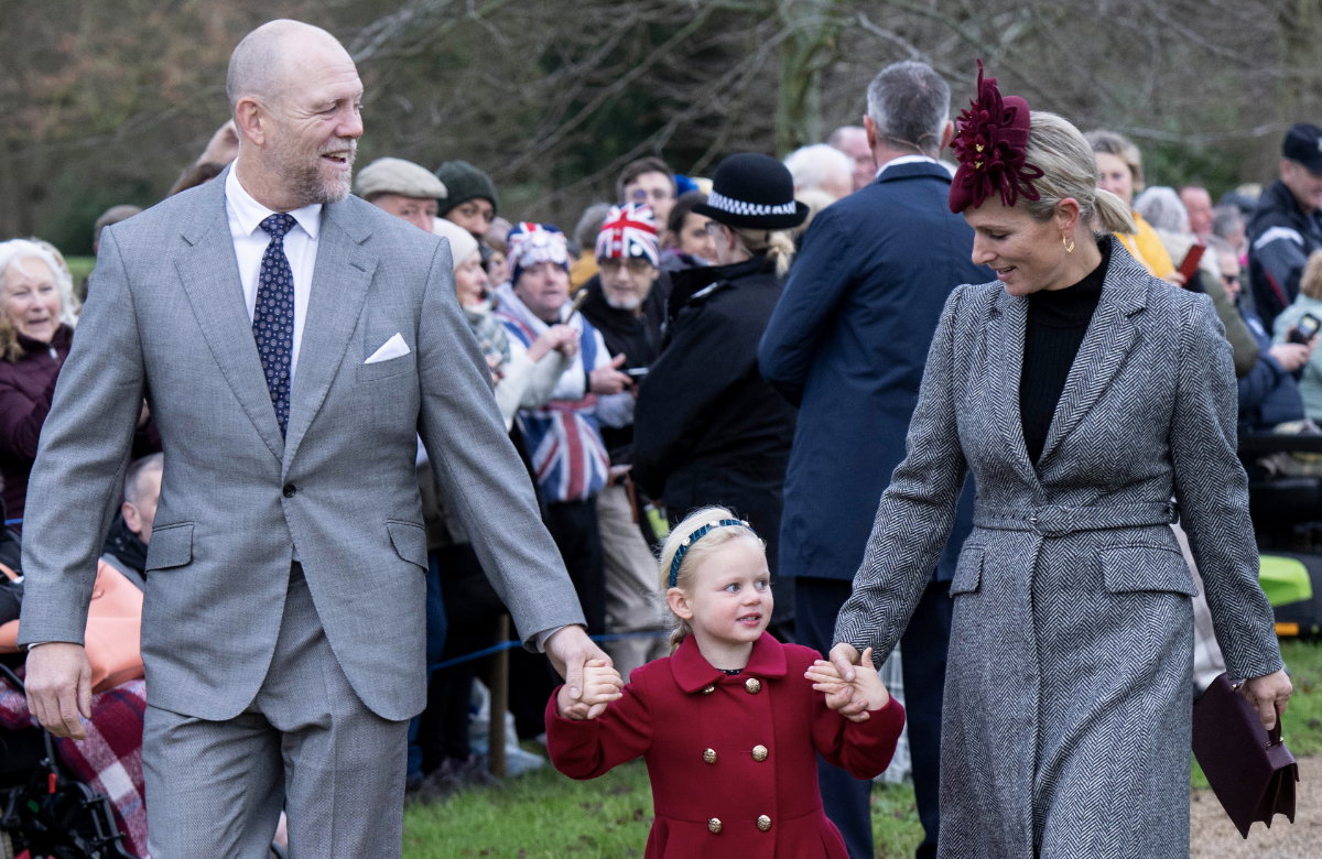 Mike und Zara Tindall mit ihrer jüngsten Tochter, 2022.