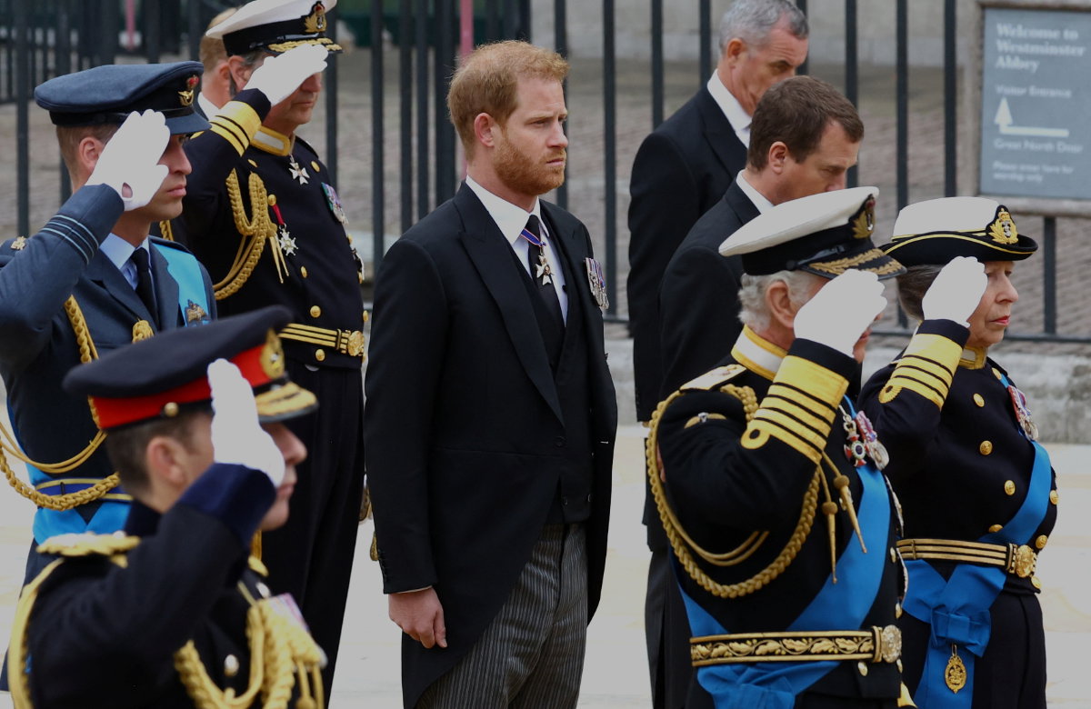 Prinz Harry während der Beerdigung von Queen Elizabeth II.