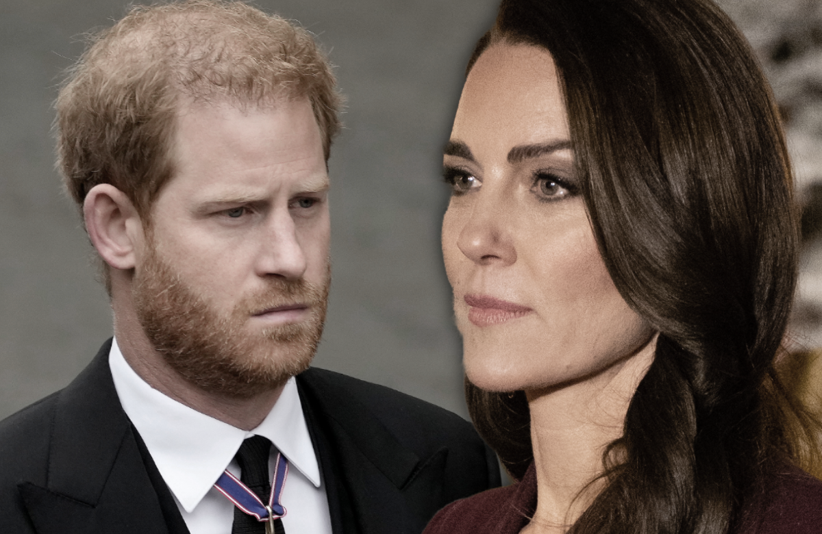 Prinz Harry und Prinzessin Kate gucken ernst