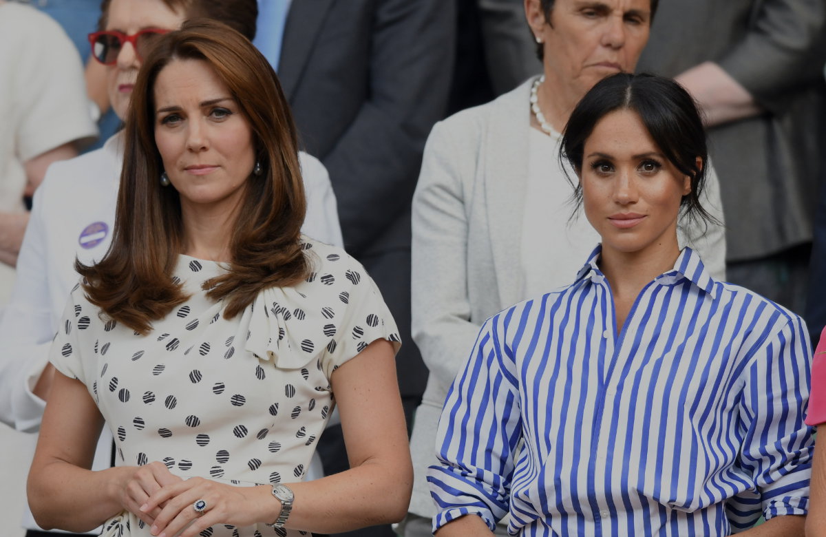 Prinzessin Kate und Herzogin Meghan bei einem Tennisturnier.