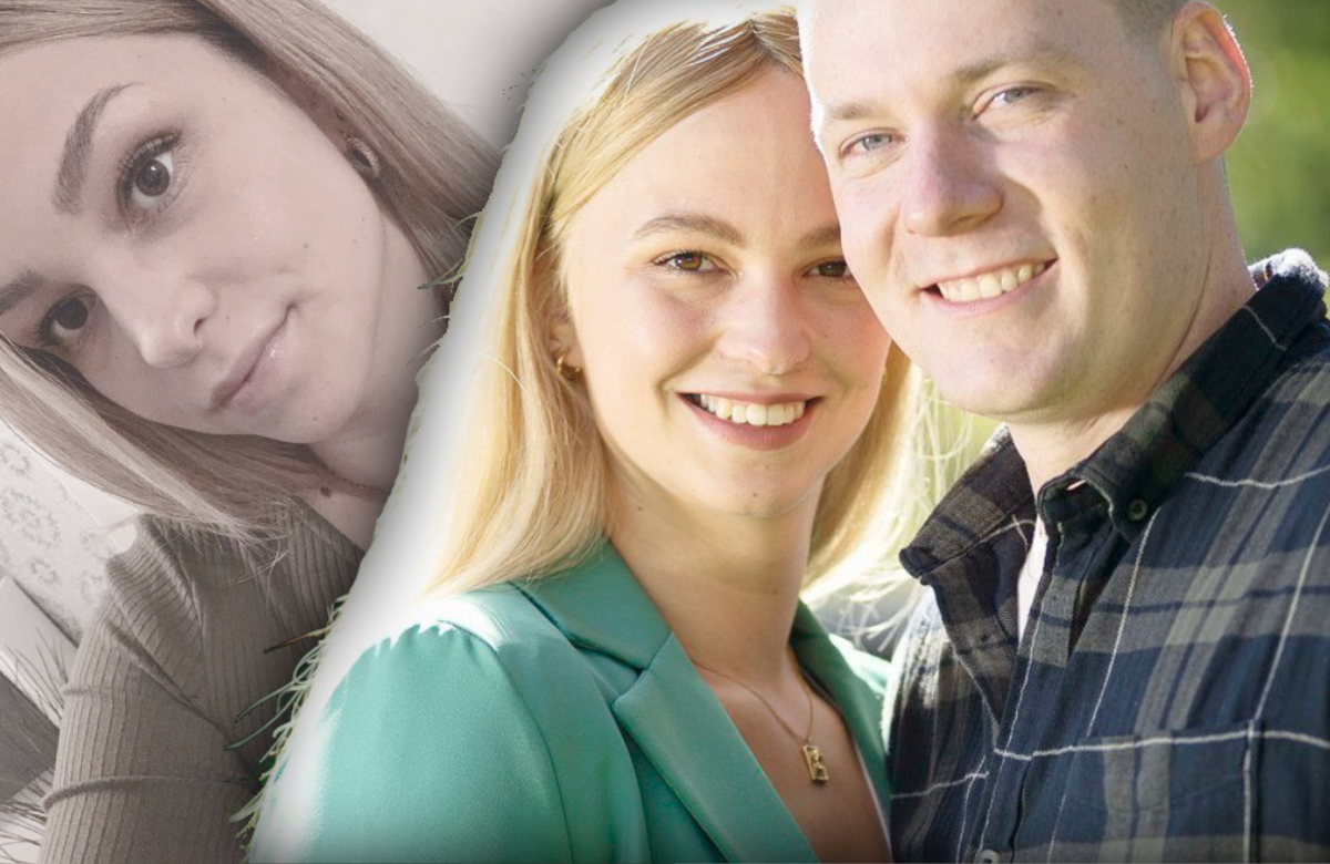 "Bauer sucht Frau" 2022 - Anna und Max - im Hintergrund Selfie von Anna