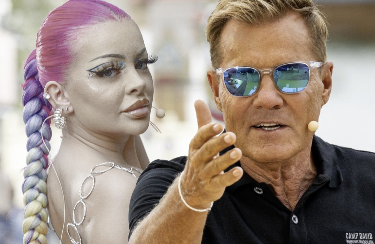 Montage / DSDS 2023: Katja Krasavice und Dieter Bohlen zoffen sich