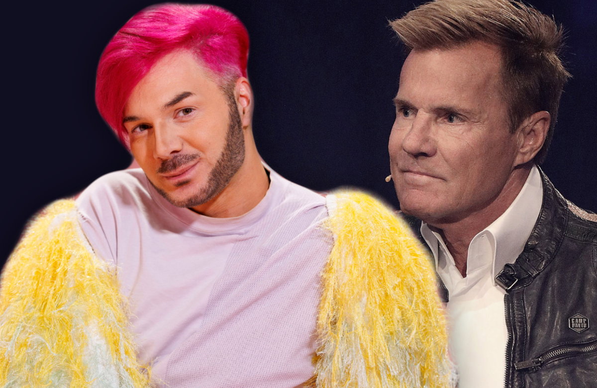 Fotomontage: Sam Dylan und Dieter Bohlen gucken böse.