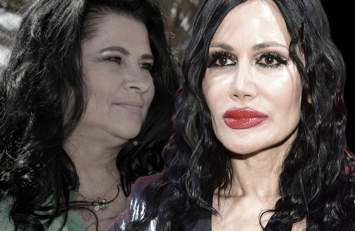 Iris Klein guckt ernst zur Seite, Djamila Rowe ist stark geschminkt und guckt ernst