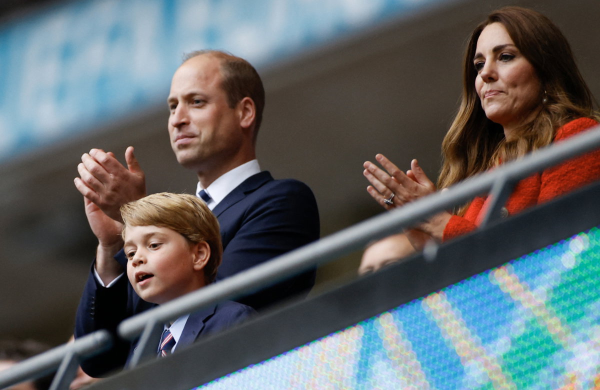 Prinz William und Prinzessin Kate mit ihrem Sohn Prinz George.