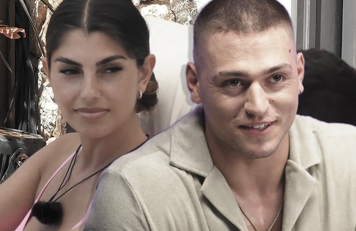 Yeliz Koc guckt bei "Make Love, Fake Love" ernst zur Seite, Max Bornmann redet