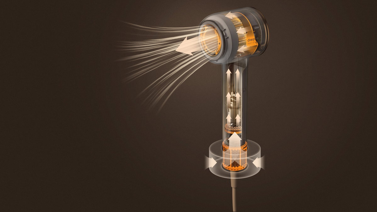 Innovation und Performance: Der bürstenlose Motor sorgt für einen leistungsstarken Luftstrom eine sanfte Haartrocknung