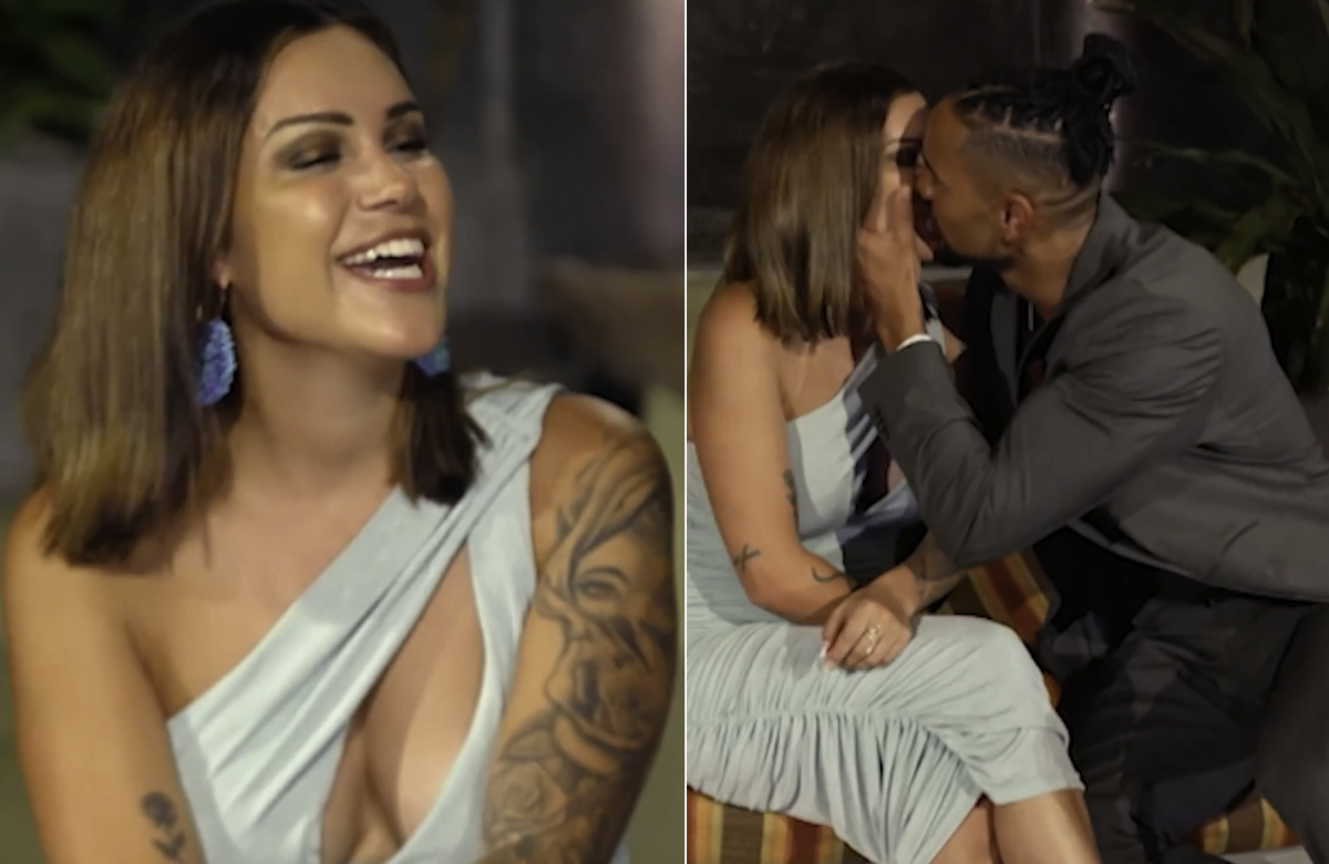 "Der Bachelor" 2023 - Folge 5 - Rebecca und David Jackson küssen sich