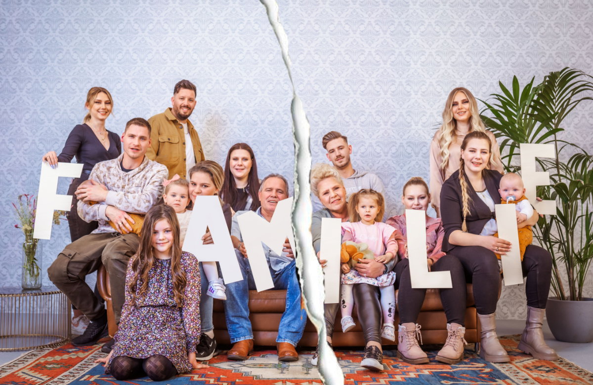 Familie Wollny mit Riss