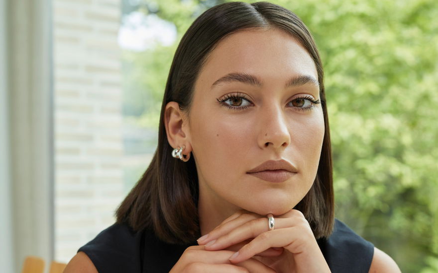 Frau mit schönem Make-up
