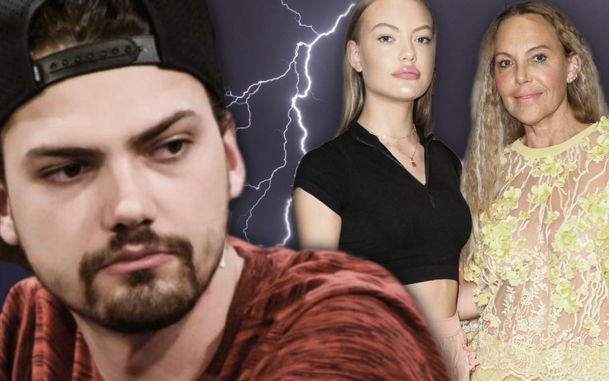Jimi Blue guckt Cheyenne und Natascha Ochsenknecht ernst an
