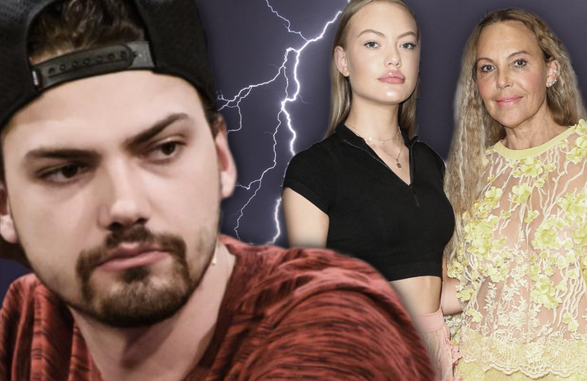Jimi Blue guckt Cheyenne und Natascha Ochsenknecht ernst an