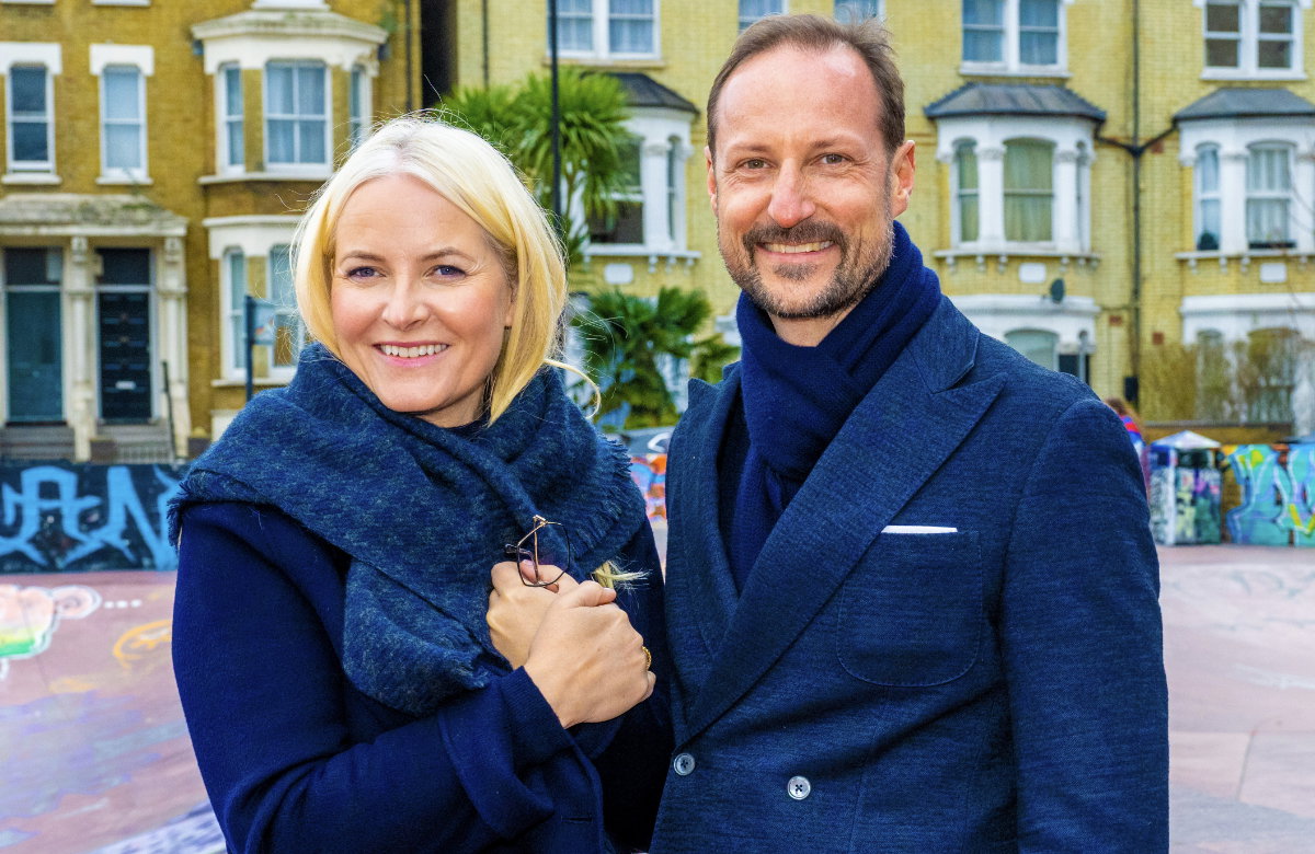 Prinzessin Mette-Marit und Prinz Haakon in London.