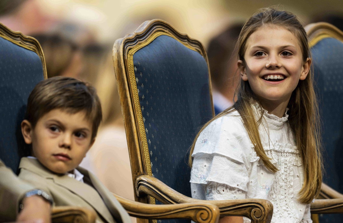Prinz Oscar und seine Schwester Prinzessin Estelle.