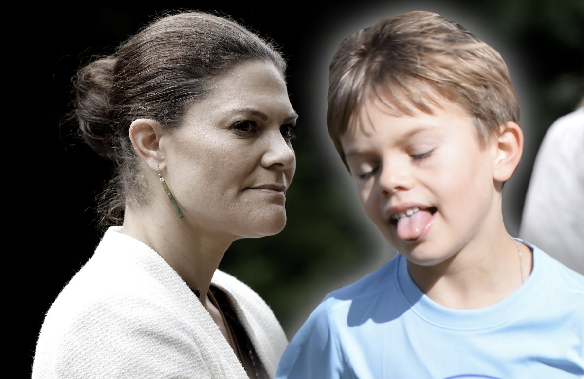 Prinzessin Victoria und ihr Sohn Prinz Oscar.
